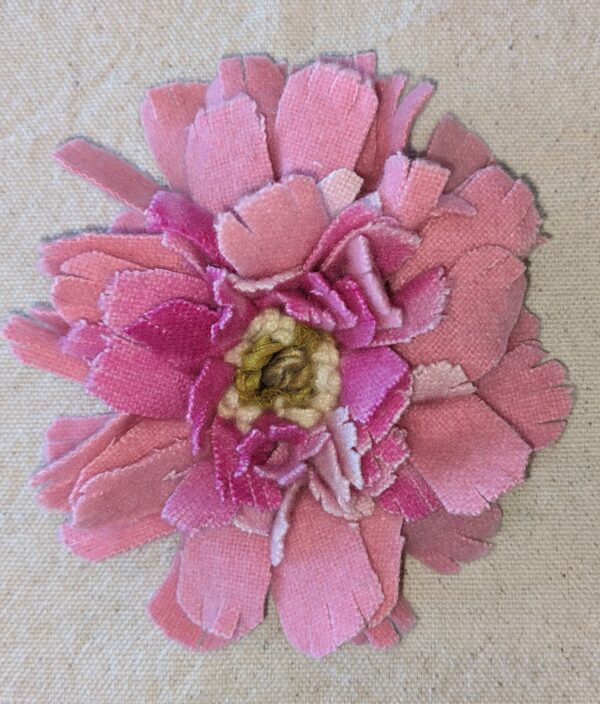 Fiber Art for your Lapel - Pink