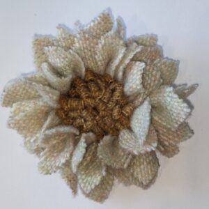 Fiber Art for your Lapel - White